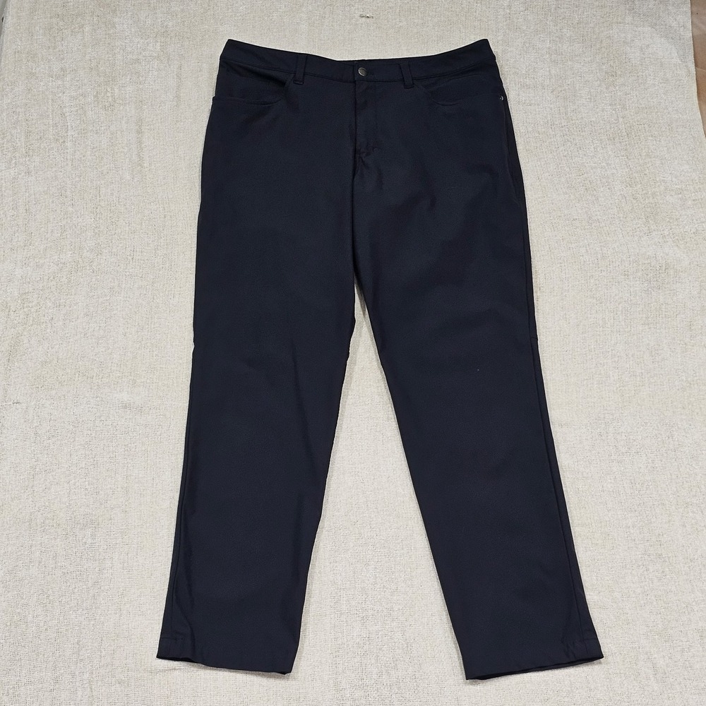 Lululemon Commission Pants Men's 36x31 Navy Classic Fit Warpstreme Athleisure